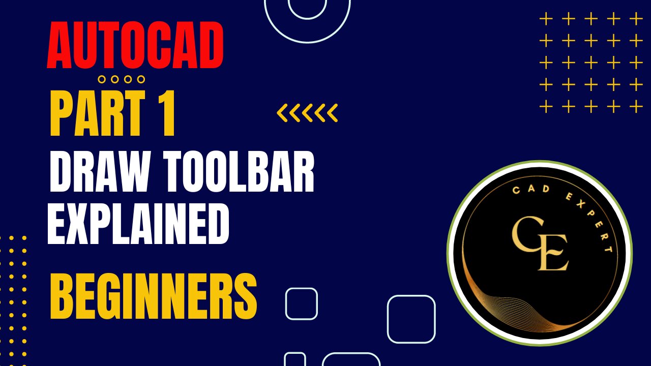 AutoCAD Draw Toolbars Explained with Examples Mechanical Civil Arch PART 1