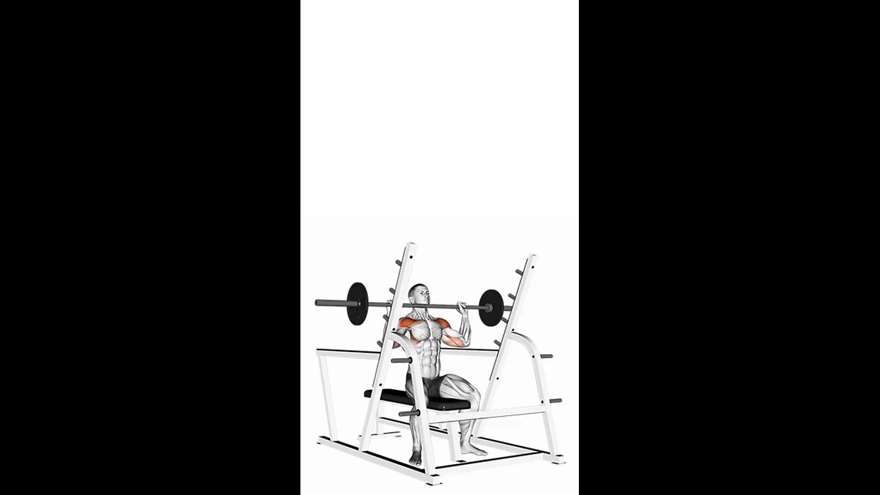 Seated Barbell Shoulder Press Exercise.