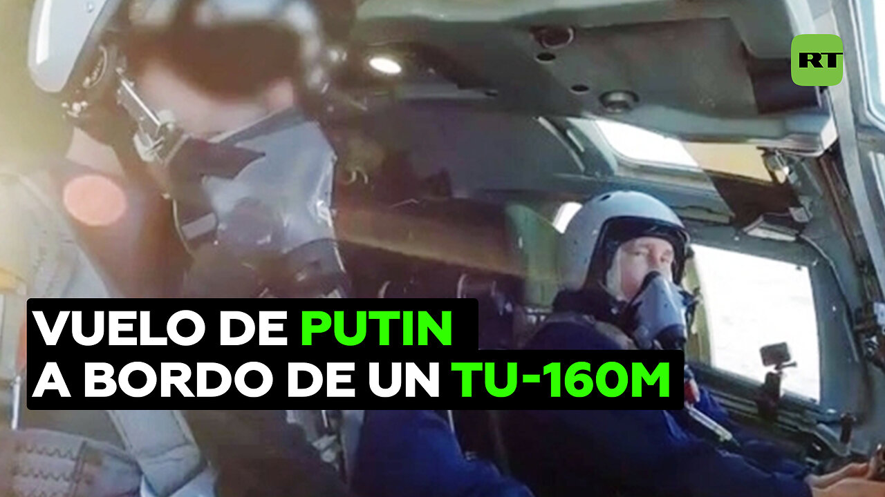 Así fue el vuelo de Vladímir Putin en la cabina de un Tu-160M