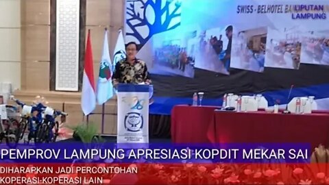 PEMPROV LAMPUNG APRESIASI KINERJA KOPDIT MEKAR SAI
