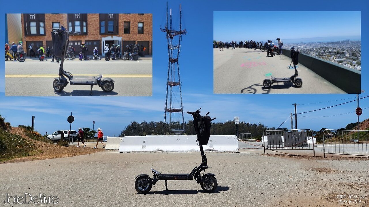 🛴💨💯🤙Electric Scooter Tour: Twin Peaks Group Ride...San Francisco California...😎Hype Version