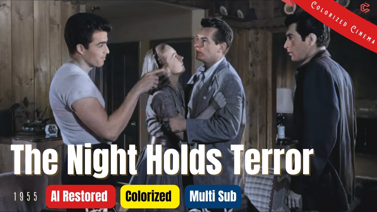 The Night Holds Terror (1955) | Colorized | Subtitled | Jack Kelly, Vince Edwards | Crime Film Noir