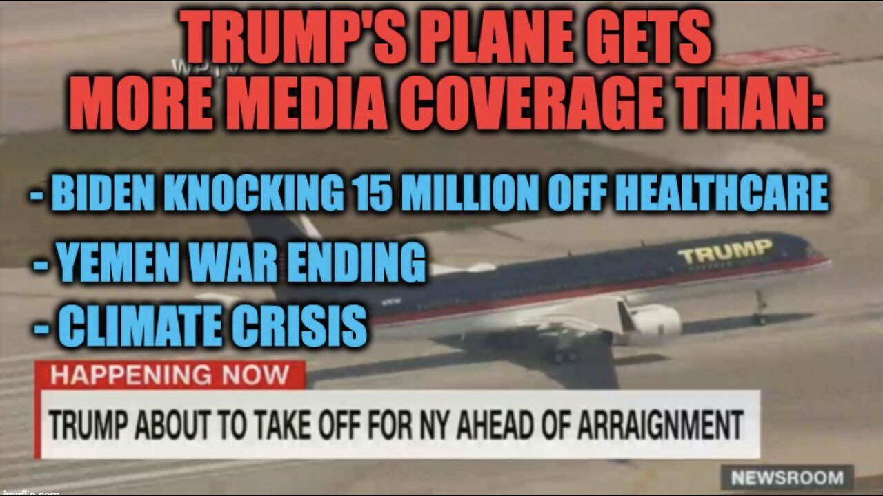 Trump's Plane Gets More Media Than Biden Knocking 15 Million Off Healthcare!