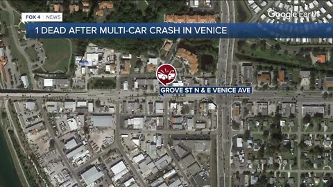 One person has died, another critically injured after a three-vehicle crash in Venice