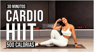 30 Min de CARDIO HIIT | Queime MUITO 500 Calorias | Em Casa | Sem Equipamento