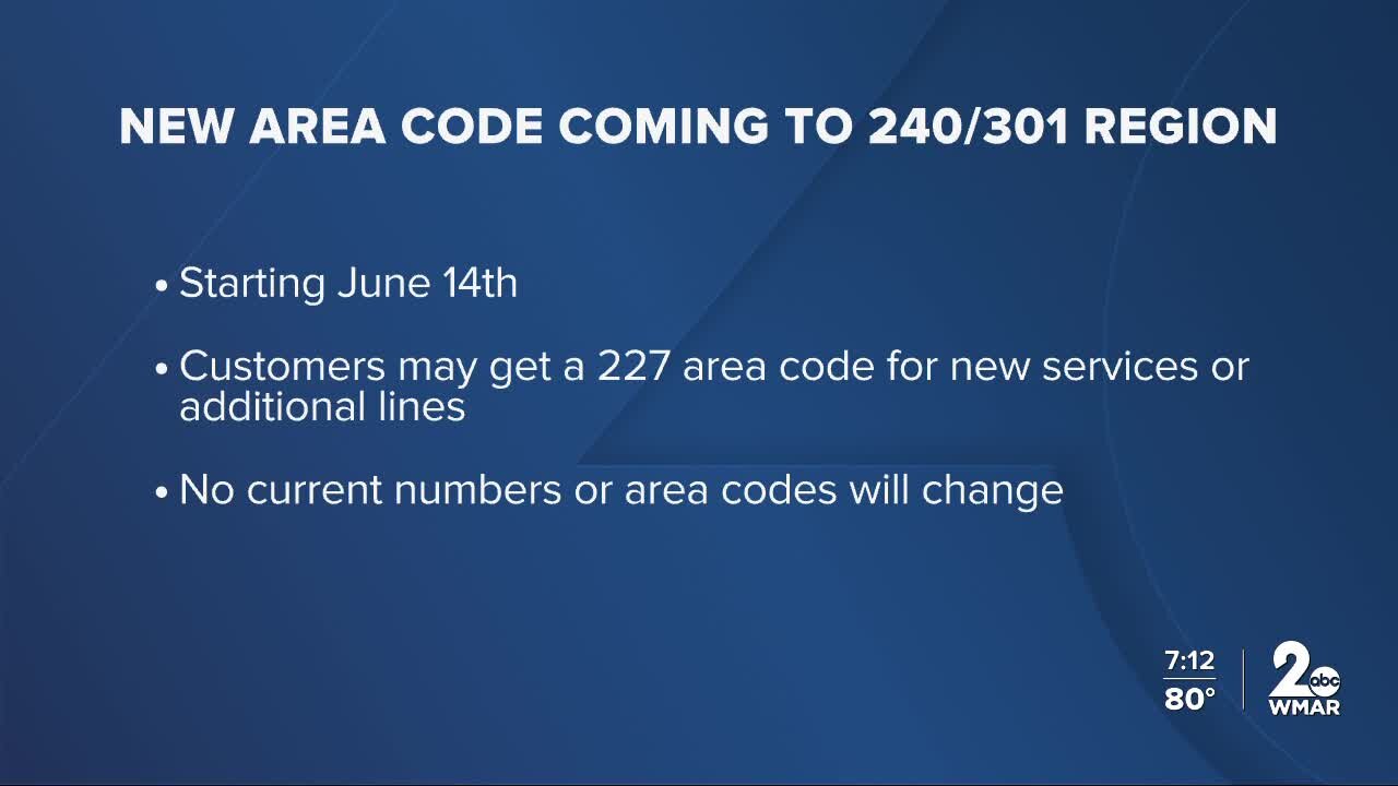 Maryland adding new 227 area code to supplement 240 & 301 phone numbers