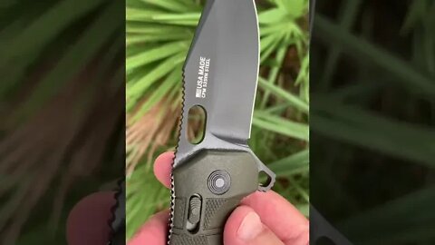 @SOG Knives Seal XR flipper OD Green FRN scales @bladehq exclusive 3.9 inch blade of S35VN