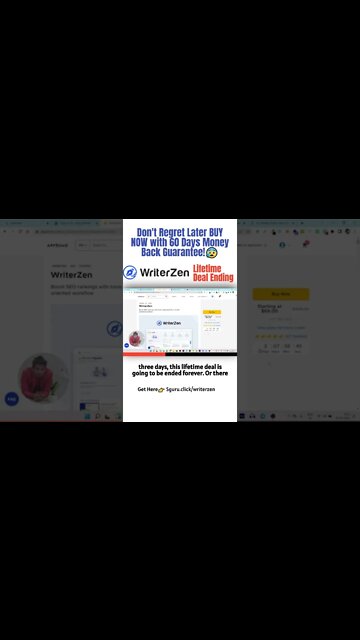 WriterZen Lifetime Deal Ending | Don't Regret Later BUY NOW with 60 Days Money Back Guarantee!