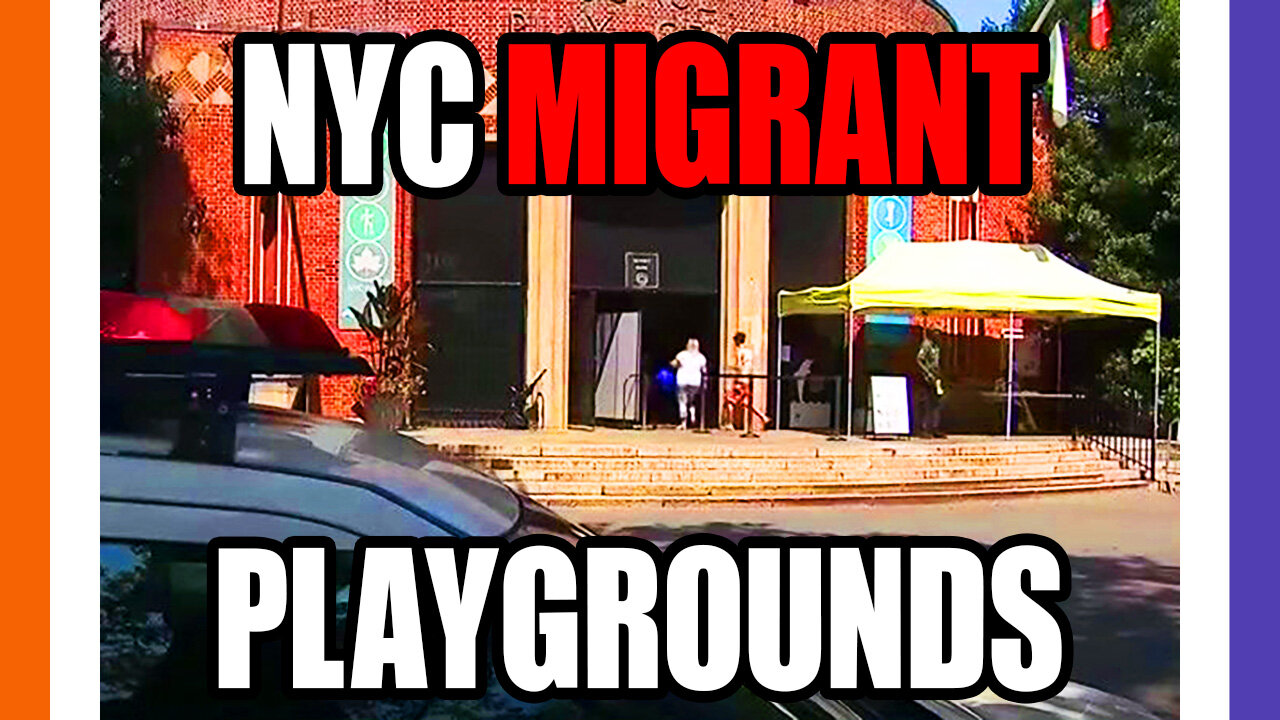 NYC Housing Migrants At Kids' Playgrounds