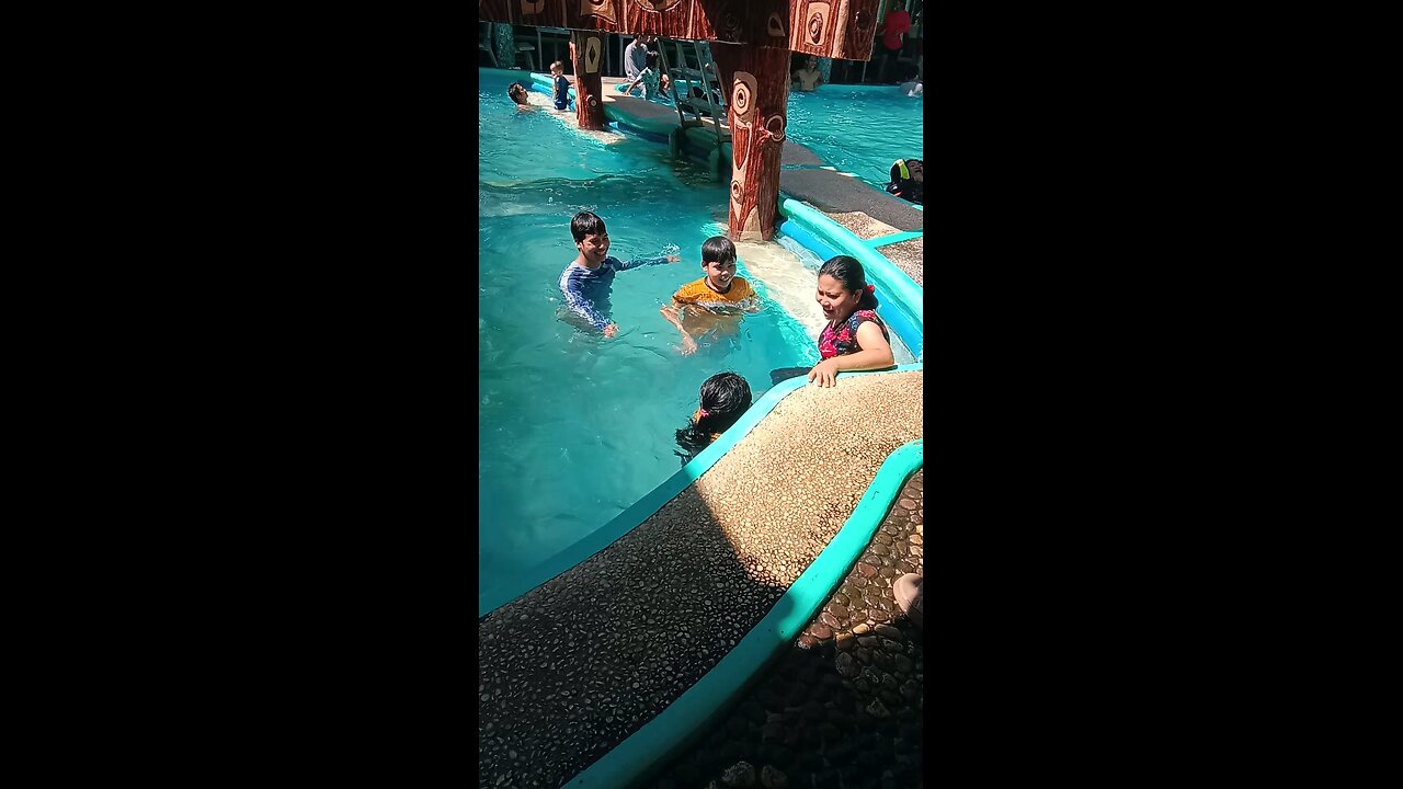 swimming with family