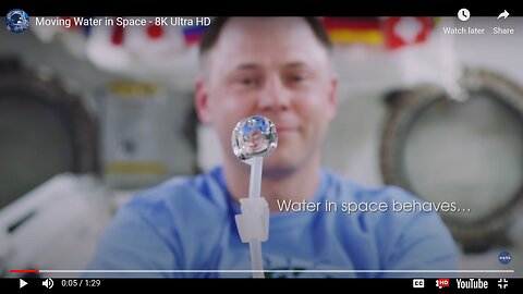 Moving Water in Space - 8K Ultra HD