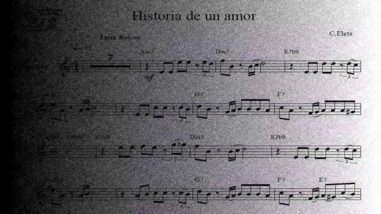 Historia de un amor, C. Eleta [TRUMPET COVER] [ Bb Instr. PLAY ALONG]