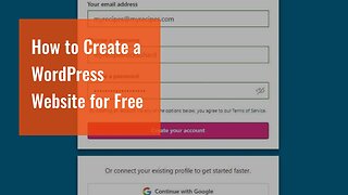 How to Create a WordPress Website for Free