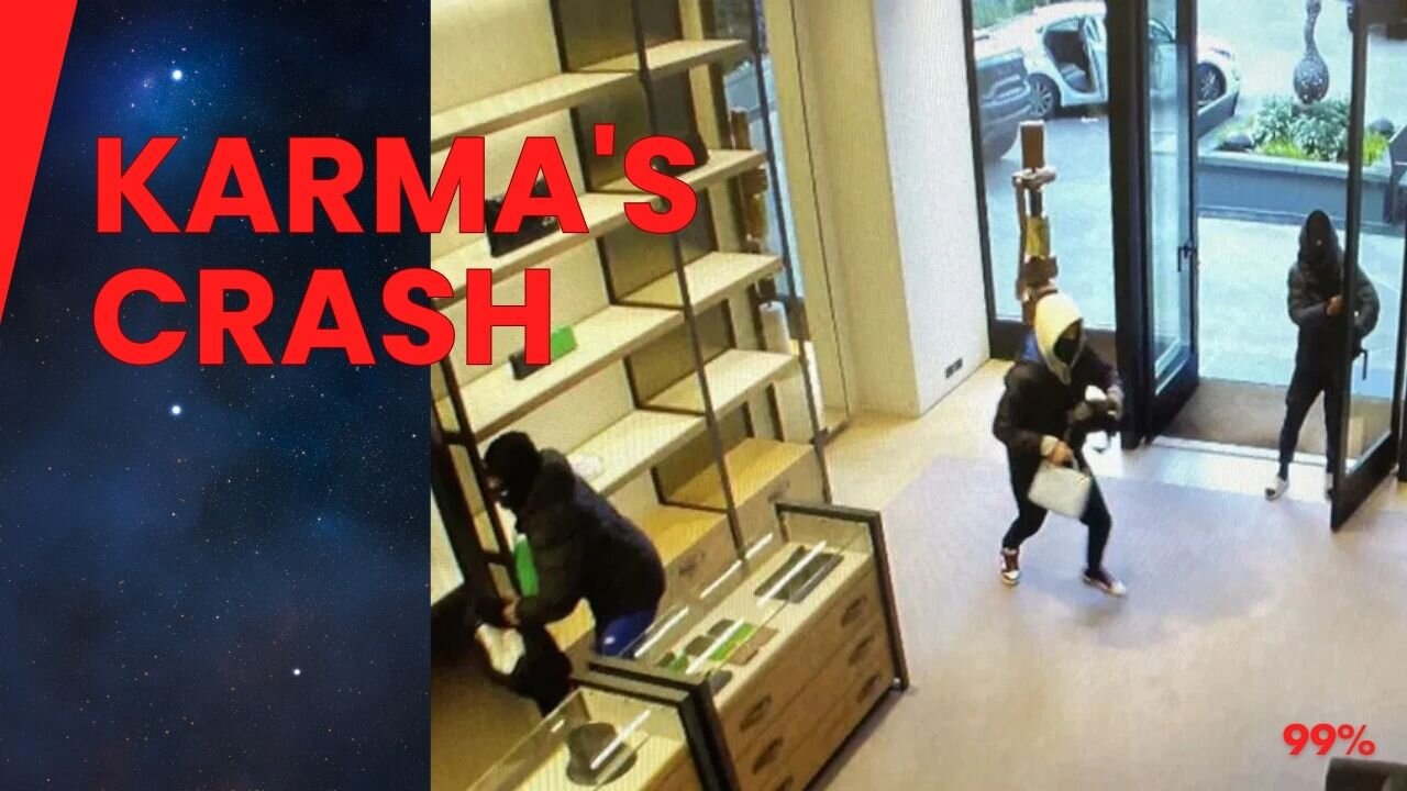 Thief Snatches $18k in Purses, Meets Instant Karma