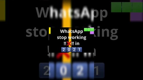 WhatsApp stop working in 2021||#shorts #qisaqtech