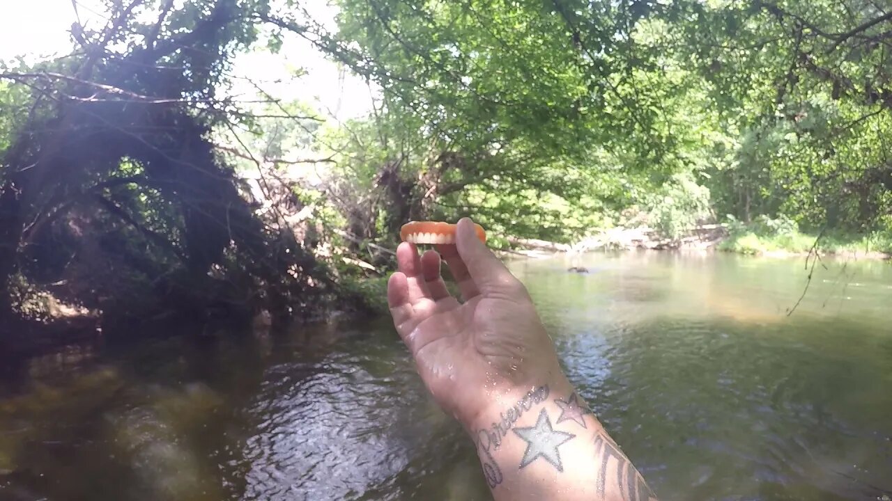 Showing my flag off, dentures found in the river & a buoy!