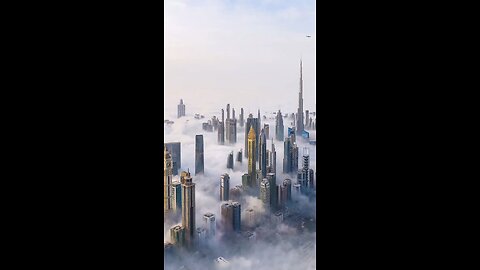 Dubai in clouds