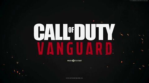Call of Duty: Vanguard. Live Twitch Stream May 17th, 2022.
