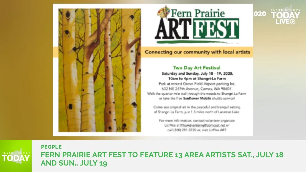 Fern Prairie ART FEST to feature 13 area artists Sat., July 18 and Sun., July 19