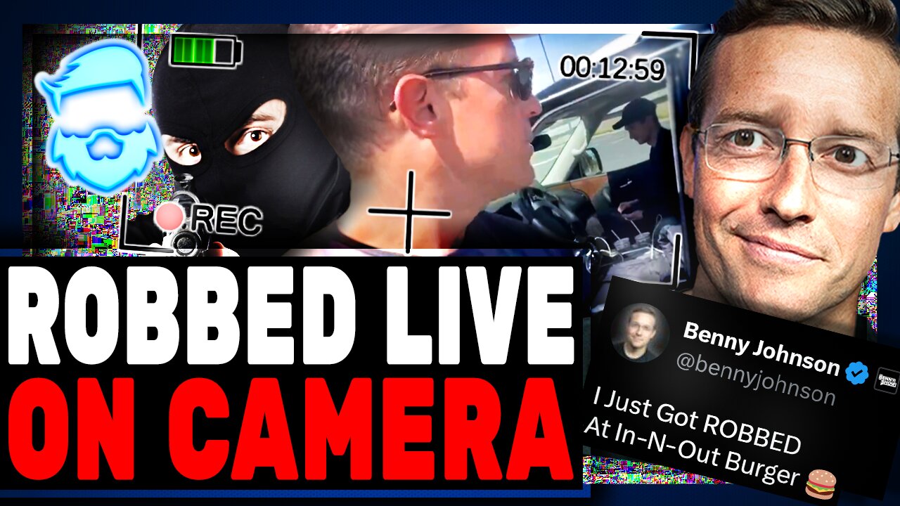 Benny Johnson ROBBED Live On Camera At In-N-Out Burger While Ironically Covering Rising Crime!