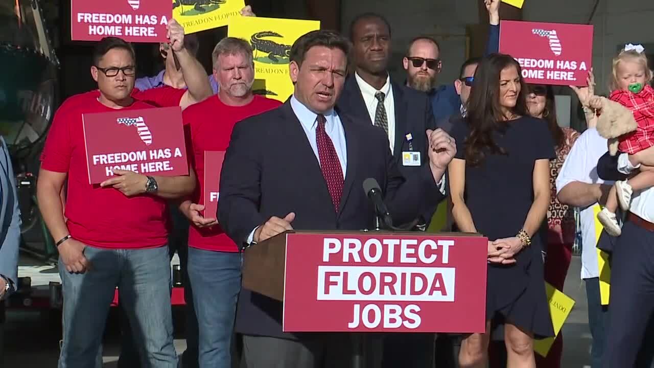 Gov. DeSantis calls for special legislative session to fight vaccine mandates