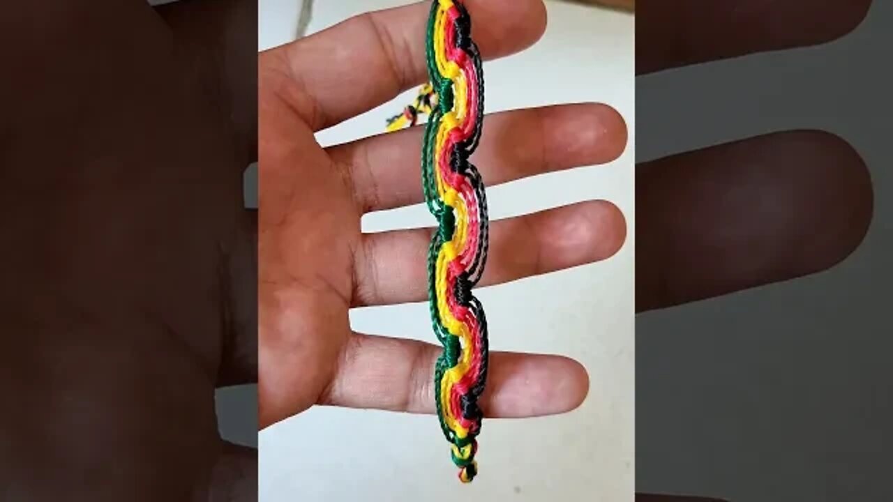 Pulseira com as cores do Reggae - MACRAMÊ passo a passo