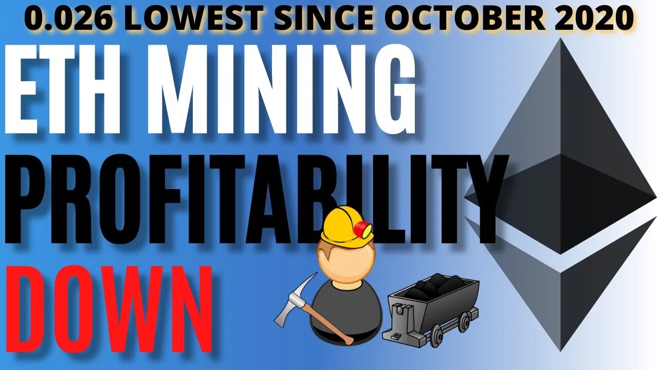 Ethereum Mining Profitability Down | Lowest since October 2020