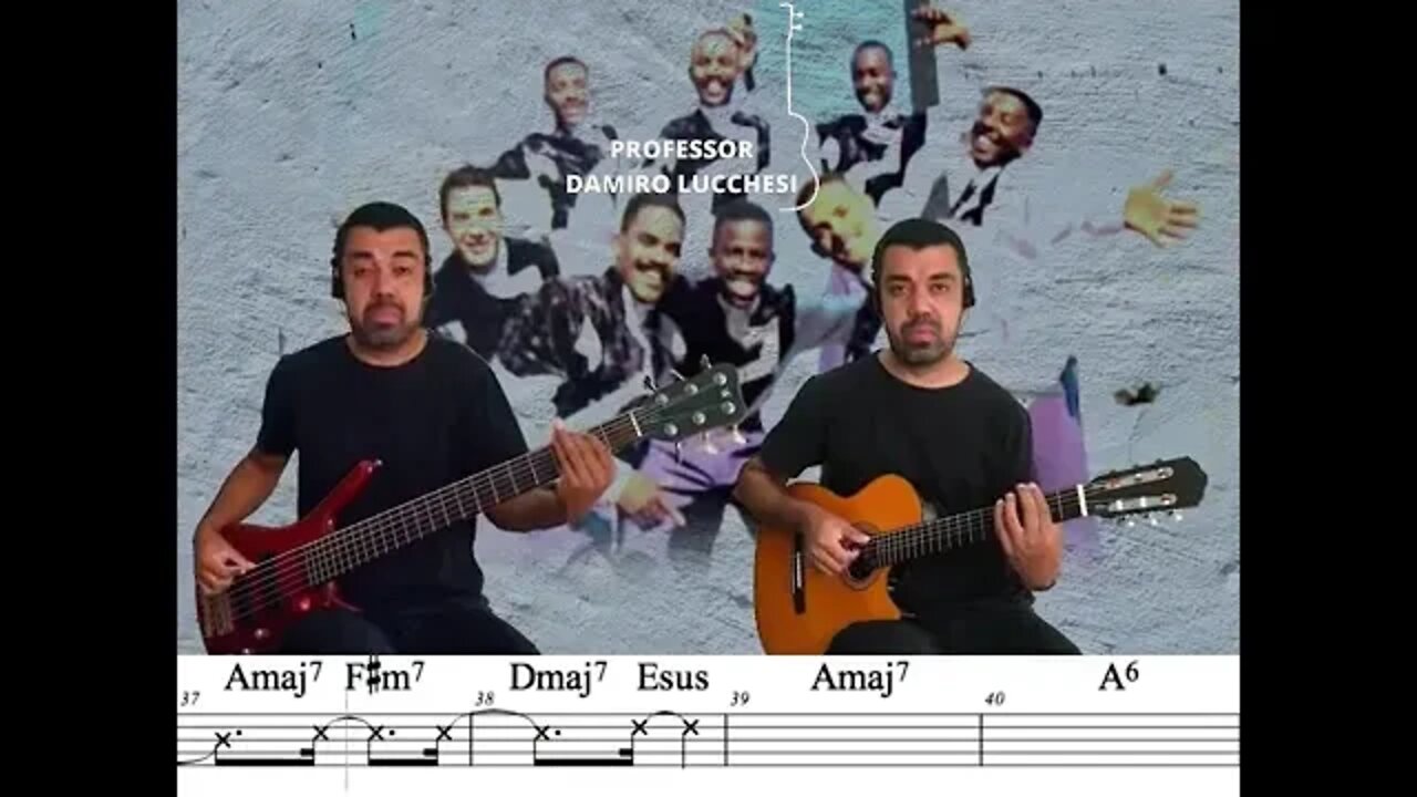 Timidez Negritude jr Aprenda tocar com partitura pagode violão baixo.