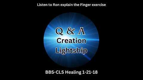 Ron Amitron explains the "Finger Exercise." Are you in the NOW? - 1/21/18