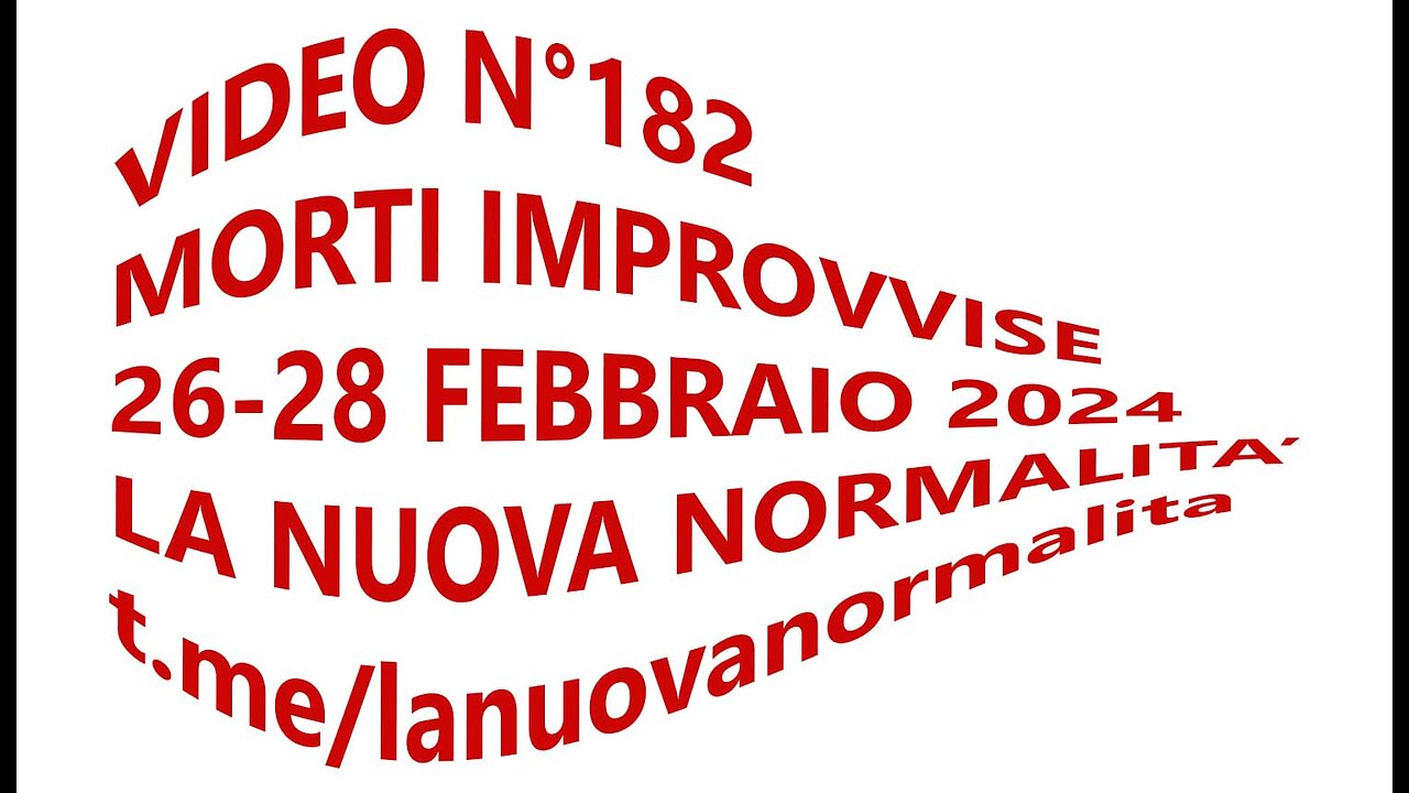 VIDEO N°182 - 26/28FEBBRAIO 2024