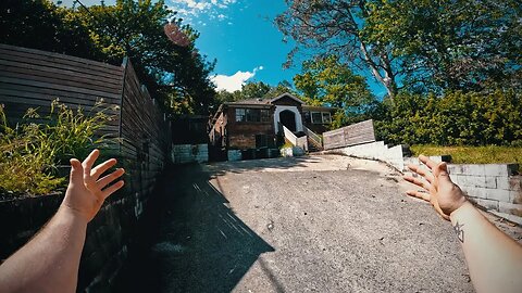 Five Houses Abandoned Alongside One Another