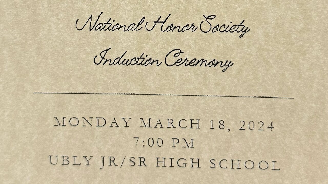 National Honors Society Induction (Kiley)