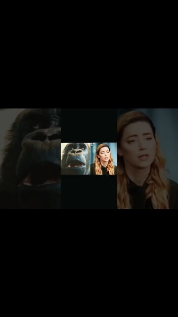 Amber Heard and a Monkey