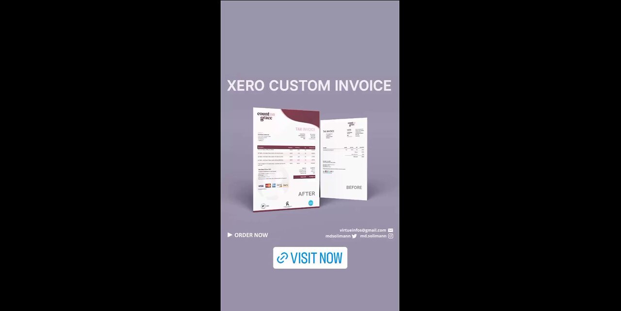 Xero template | Xero invoice template | Xero custom docx