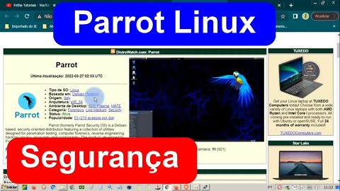 Parrot OS Linux Debian focado em Segurança Anonimato Criptografia Penetração Computação Forense etc