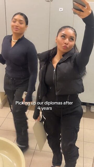 Picking up our diplomas !!!