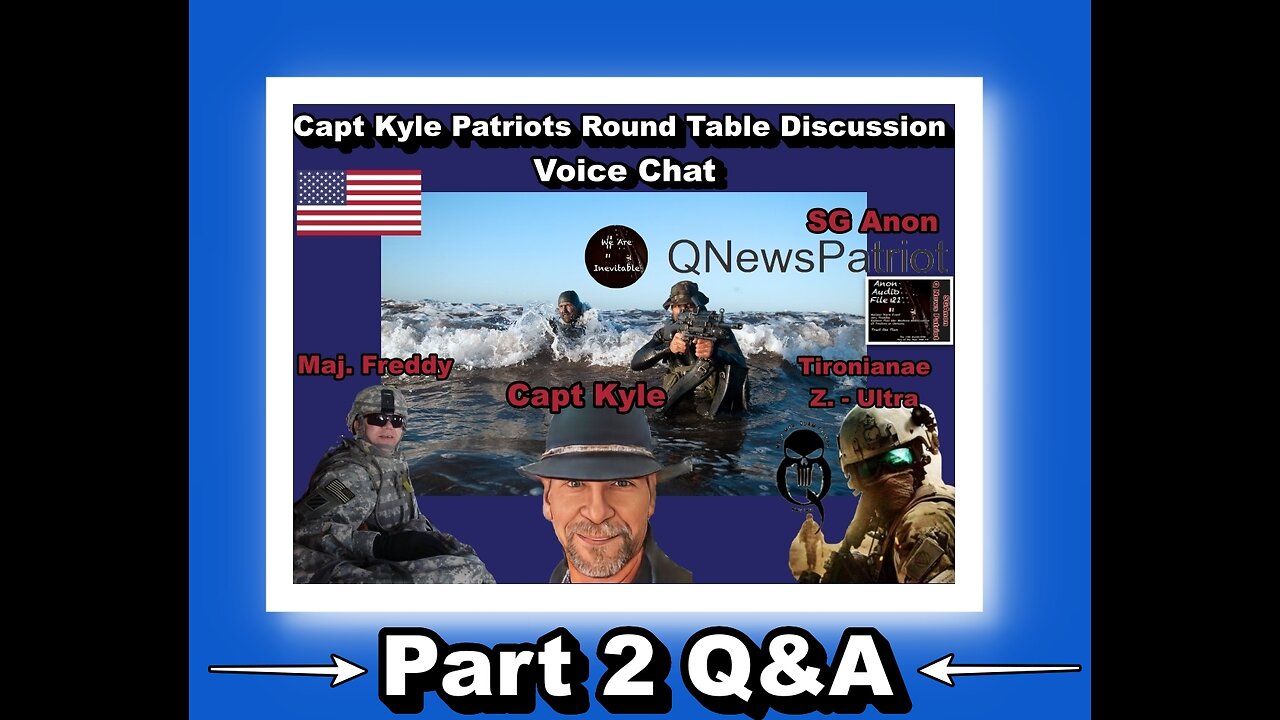 Capt Kyle Patriots Roundtable w Kyle, SG Anon, Spec Op Tironianae, Army Vet Maj Freddy Update Part 2