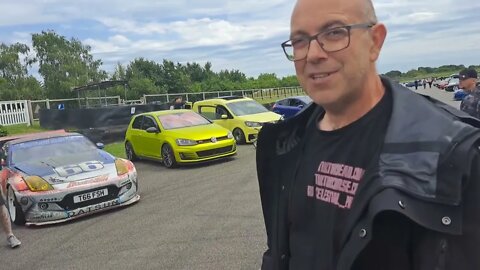 Goodwood Jensen with Duncan at the Grid