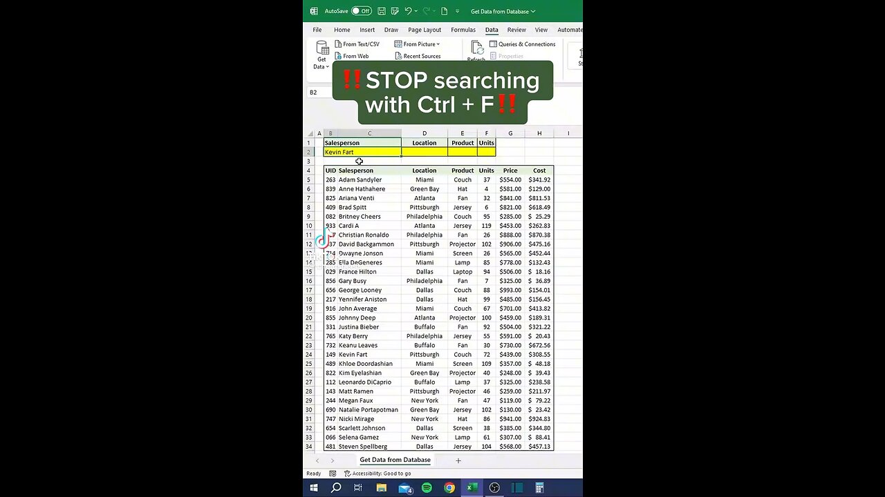 Excel tips