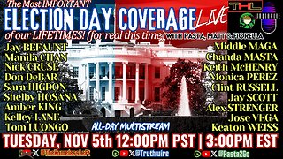 Election Day LIVE w JAY BEFAUNT, MANILA CHAN, NICK CRUSE, DON DeBAR, SARA HIGDON, SHELBY HOSANA, AMBER KING, KELLEY LANE, TOM LUONGO, MIDDLE MAGA, CHANDA MASTA, KEITH McHENRY, MONICA PEREZ, CLINT RUSSELL, JAY SCOTT, ALEX STRENGER, JOSE VEGA, KEATON WEISS