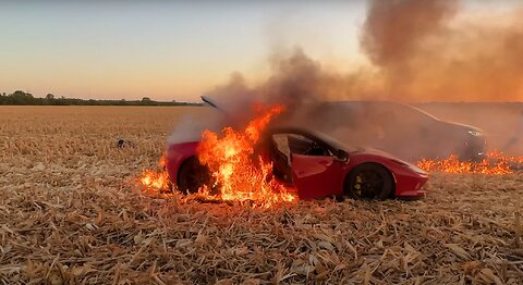 My Ferrari F8 spider caught FIre