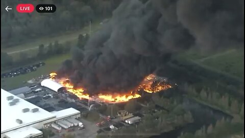 5 acre warehouse on fire Kissimmee Fla