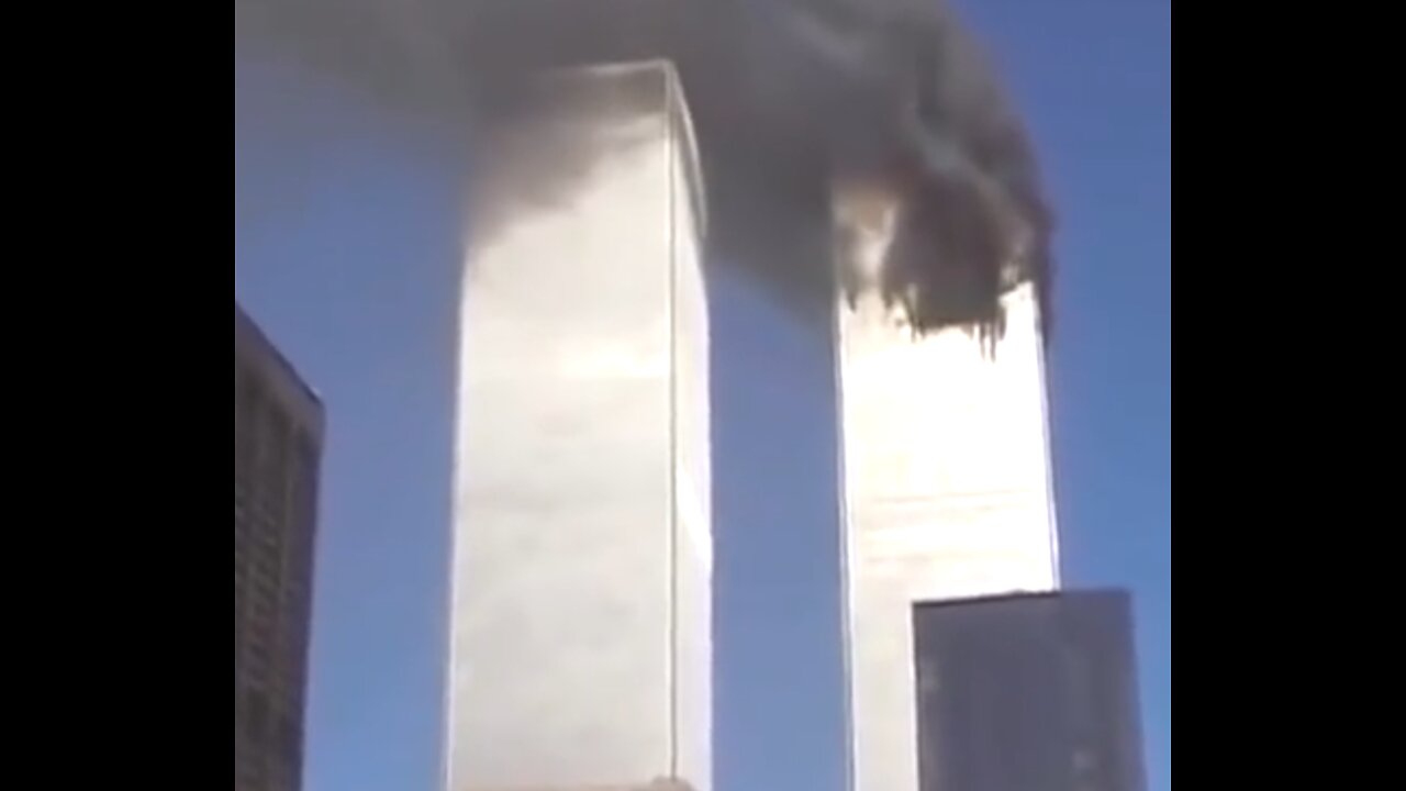 Raw video footage of the twin towers on Sept. 11, 2001