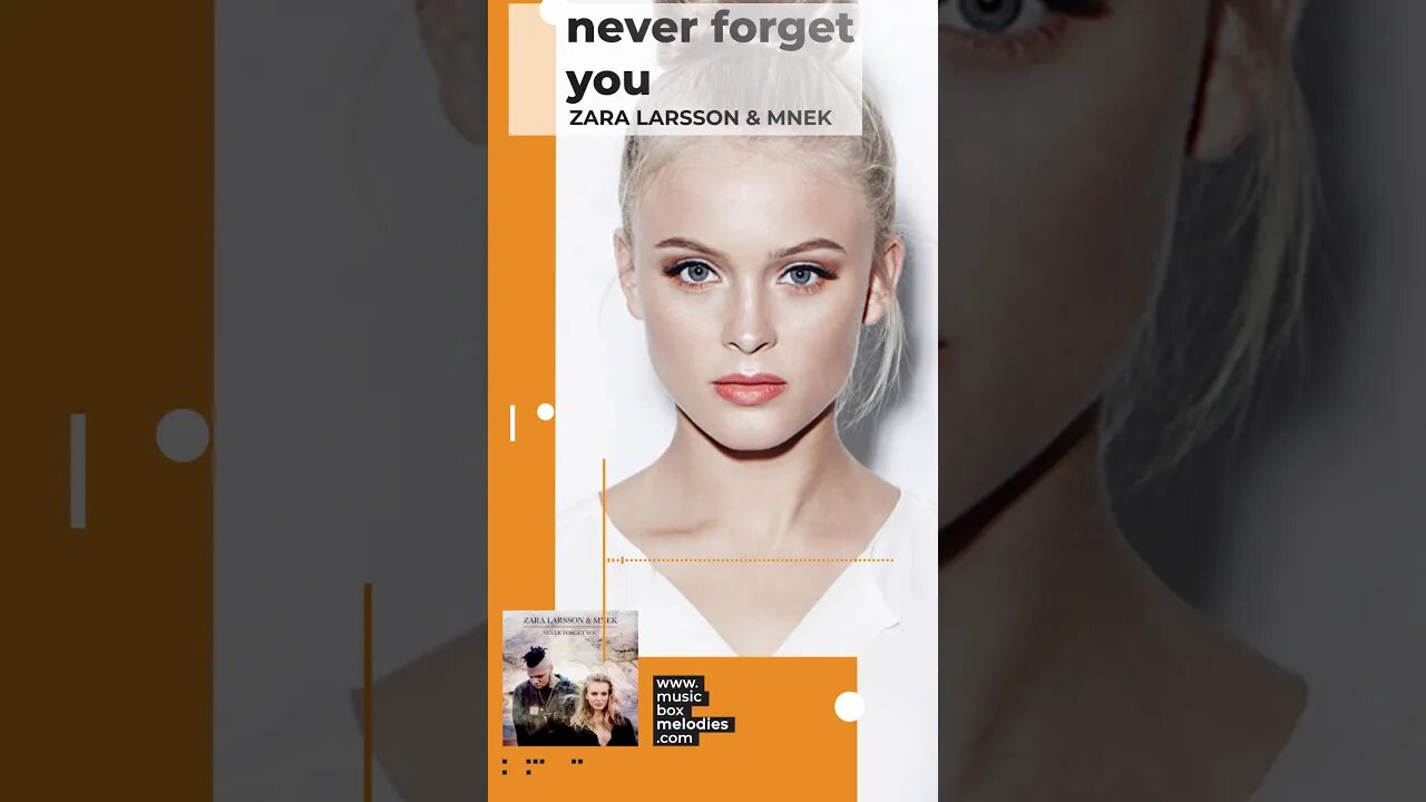 [Music box melodies] - Never forget you by Zara Larsson & MNEK #Shorts