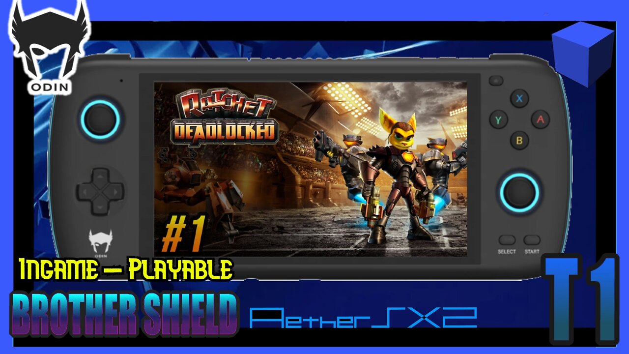 AetherSX2 (Early Access) Emulator: Ratchet Gladiator | Aya Odin Pro | SD 845 | Test 1