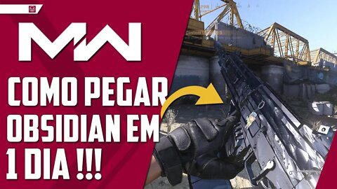 Como Pegar a camuflagem Obsidiana em 1 DIA! - Call of Duty: Modern Warfare