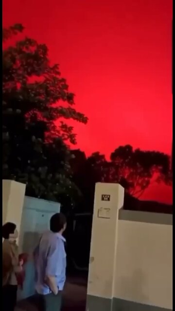 Red sky in China - Sky Event