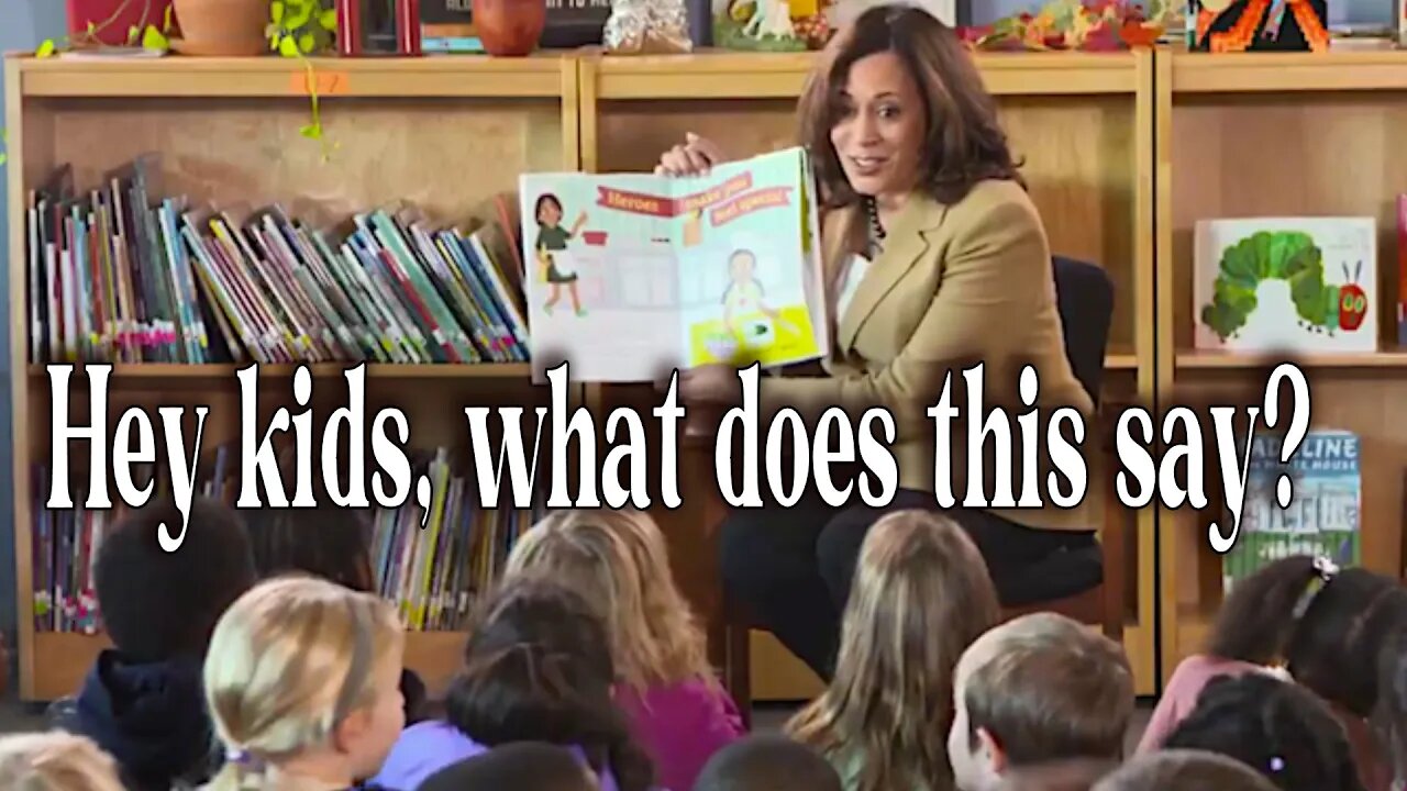 Is it POSSIBLE - KAMALA Can't READ? She says English words, but they don't make any sense!