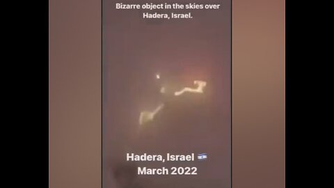 Strange-shaped UFO over Hadera, Israel