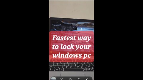 Fastest way to lock your windows pc #shorts #youtubeshorts